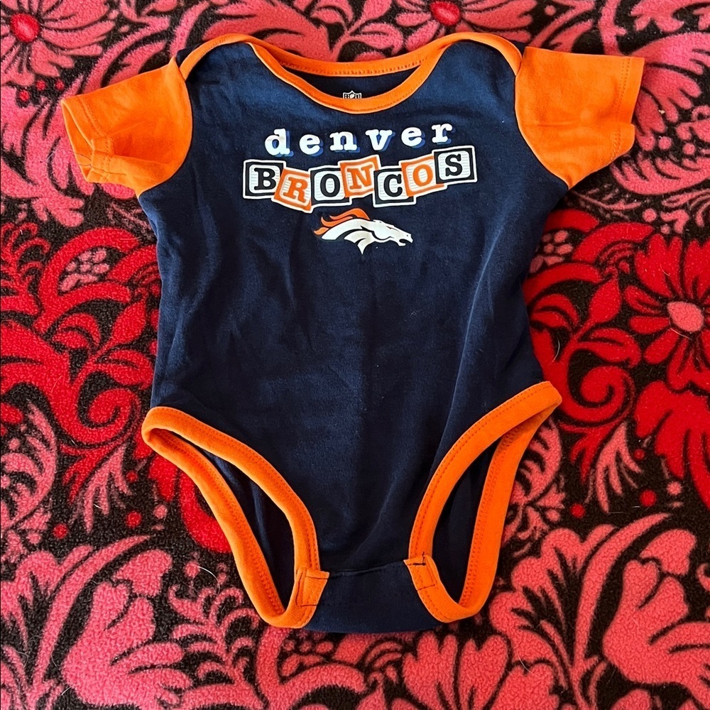 NFL Denver Broncos Navy and Orange Baby Bodysuit
